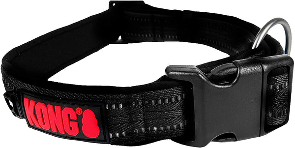 Kong Collar de Nylon Negro Mediano